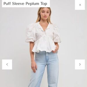 COPY - Endless Rose Puff Sleeve Peplum Top
